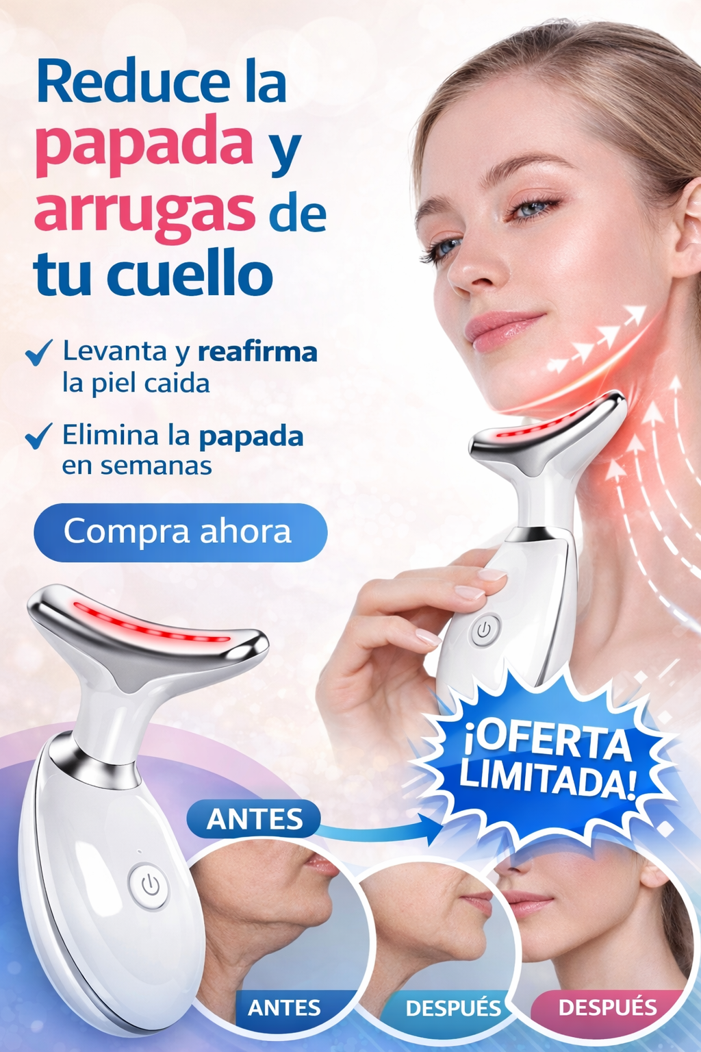 Masajeador Facial LED 3D Lifting